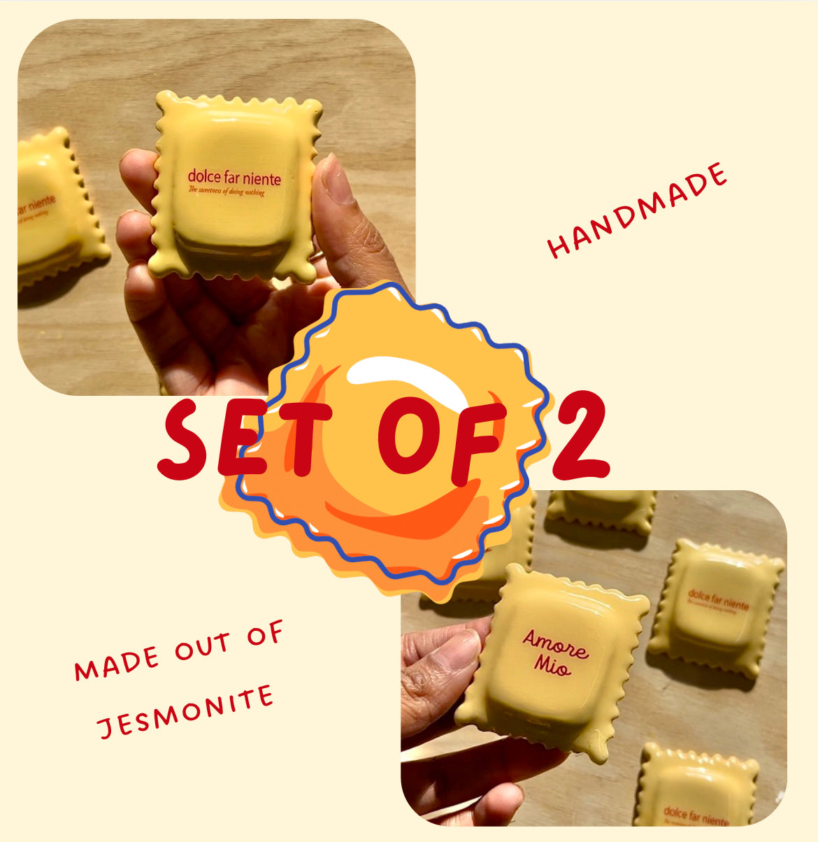 Ravioli Magnets ( Set of 2)